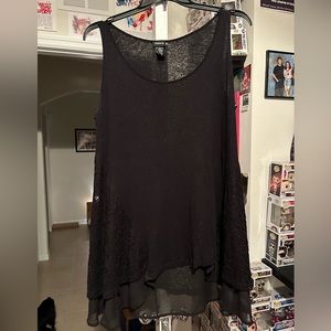 Torrid Black Sleeveless Tunic With Lace